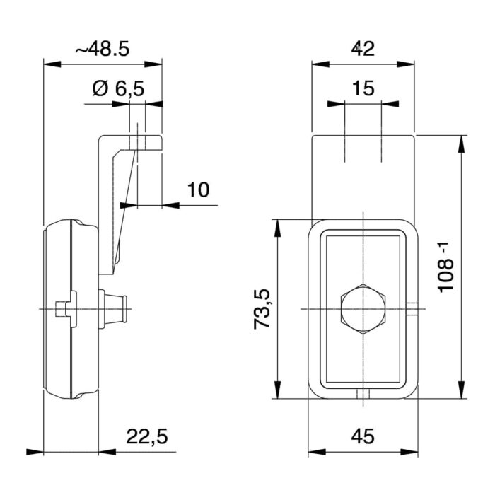 Side Marker Light SMLR 130 (angular support) - Image 2