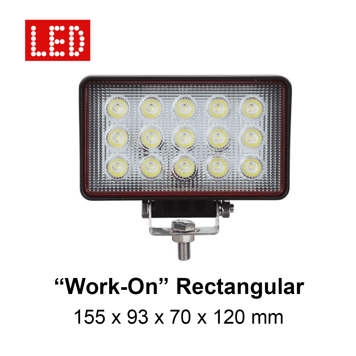 LED Arbeitsscheinwerfer quadratisch 3800lm / 40Watt / Deutsch-Con.